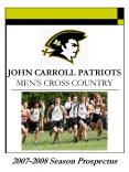 JOHN CARROLL PATRIOTS MENS CROSS COUNTRY PowerPoint PPT Presentation
