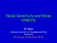 Noise Sensitivity and Noise Stability