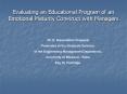 Evaluating an Educational Program of an Emotional Maturity Construct with Managers PowerPoint PPT Presentation