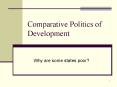 Comparative Politics of Development PowerPoint PPT Presentation