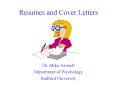 Resumes and Cover Letters PowerPoint PPT Presentation