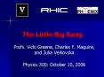 The Little Big Bang PowerPoint PPT Presentation