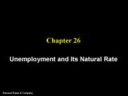 Unemployment and Its Natural Rate