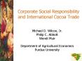Corporate Social Responsibility and International Cocoa Trade PowerPoint PPT Presentation