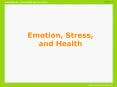 Emotion, Stress, and Health PowerPoint PPT Presentation