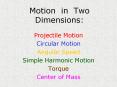 Motion in Two Dimensions: PowerPoint PPT Presentation