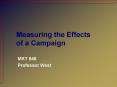 Measuring the Effects of a Campaign PowerPoint PPT Presentation