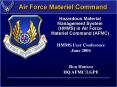 Hazardous Material Management System HMMS in Air Force Materiel Command AFMC PowerPoint PPT Presentation