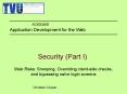 Security Part I PowerPoint PPT Presentation
