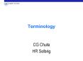 Terminology PowerPoint PPT Presentation