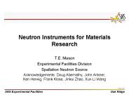 Neutron Instruments for Materials Research