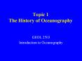 Topic 1 The History of Oceanography PowerPoint PPT Presentation