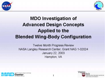 MDO Investigation of