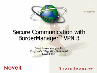 Secure Communication with BorderManager VPN 3