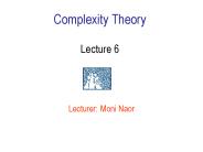 Complexity Theory Lecture 6