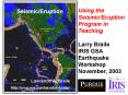 Seismic/Eruption  Classroom Teaching Strategies PowerPoint PPT Presentation