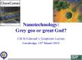Nanotechnology: Grey goo or great God? PowerPoint PPT Presentation
