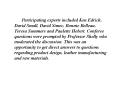 Participating experts included Ken Edrich, David Small, David Simec, Bonnie Belleau, Teresa Summers PowerPoint PPT Presentation