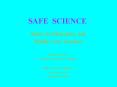 SAFE SCIENCE PowerPoint PPT Presentation