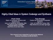 Highly-Cited Ideas in System Codesign and Synthesis