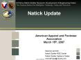 Natick Update PowerPoint PPT Presentation
