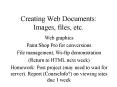 Creating Web Documents: Images, files, etc' PowerPoint PPT Presentation