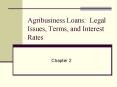 Agribusiness Loans: Legal Issues, Terms, and Interest Rates PowerPoint PPT Presentation