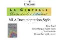 MLA Documentation Style PowerPoint PPT Presentation