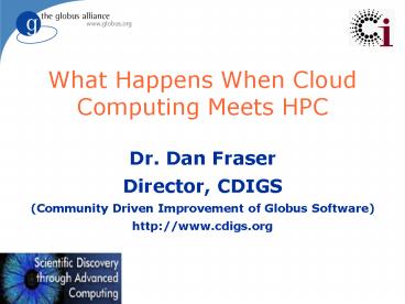 What Happens When Cloud Computing Meets HPC