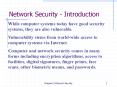 Network Security Introduction PowerPoint PPT Presentation