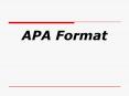 APA Format PowerPoint PPT Presentation