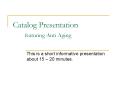 Catalog Presentation featuring Anti Aging