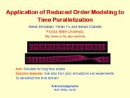 Application of Reduced Order Modeling to Time Parallelization