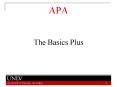 APA PowerPoint PPT Presentation