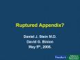 Ruptured Appendix PowerPoint PPT Presentation