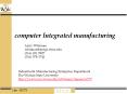 computer Integrated manufacturing PowerPoint PPT Presentation