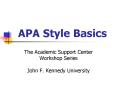 APA Style Basics PowerPoint PPT Presentation