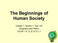 The Beginnings of Human Society PowerPoint PPT Presentation