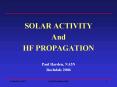 SOLAR ACTIVITY PowerPoint PPT Presentation