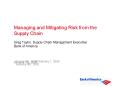 Managing and Mitigating Risk from the Supply Chain PowerPoint PPT Presentation