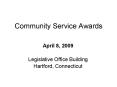 Community Service Awards PowerPoint PPT Presentation