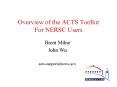 Overview of the ACTS Toolkit For NERSC Users PowerPoint PPT Presentation