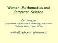 Women,%20Mathematics%20and%20Computer%20Science PowerPoint PPT Presentation