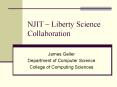 NJIT Liberty Science Collaboration PowerPoint PPT Presentation