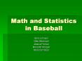 Math and Statistics in Baseball PowerPoint PPT Presentation