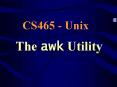 The awk Utility PowerPoint PPT Presentation