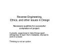 Reverse Engineering, Ethics, and other issues in Design PowerPoint PPT Presentation