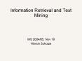 Information Retrieval and Text Mining PowerPoint PPT Presentation