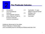 The Predicate Calculus