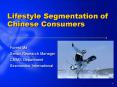 Lifestyle Segmentation of Chinese Consumers PowerPoint PPT Presentation